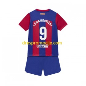 FC Barcelona Robert Lewandowski 9 Dres Dječji Domaći 2023/2024 Kratkih Rukava